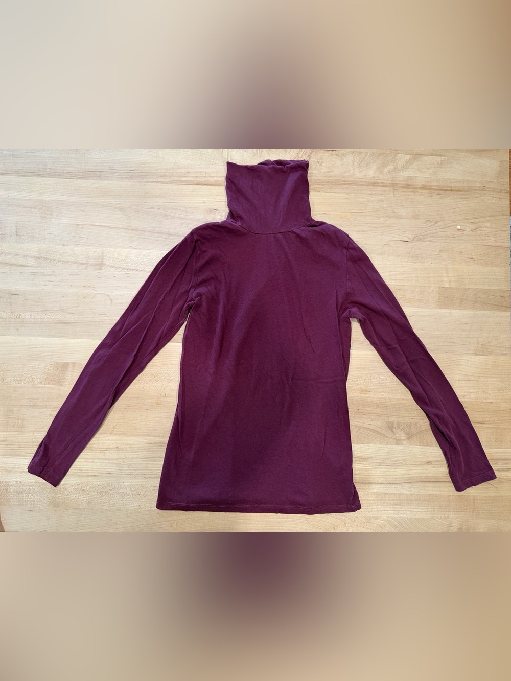 J. Crew Women's Plum Tissue Turtleneck Long Sleeve Shirt